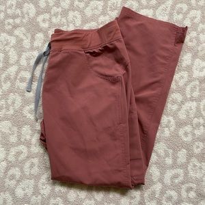 Mauve Figs Cargo Scrub Pants